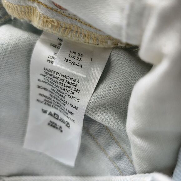 We the free free people distressed semi crop raw hem high rise button fly jeans - Picture 8 of 13